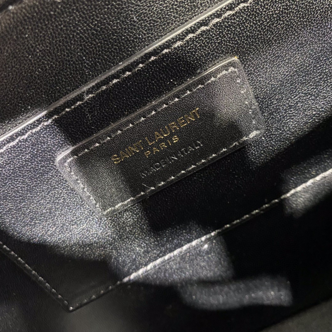 YSL SOLFERINO MEDIUM SATCHEL IN CANVAS AND BOX SAINT LAURENT LEATHER