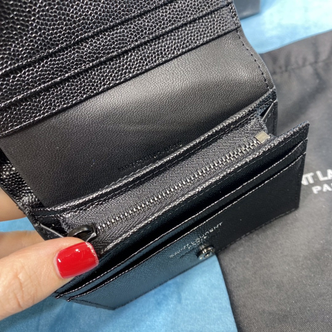 YSL CASSANDRE MATELASSÉ FLAP CARD CASE