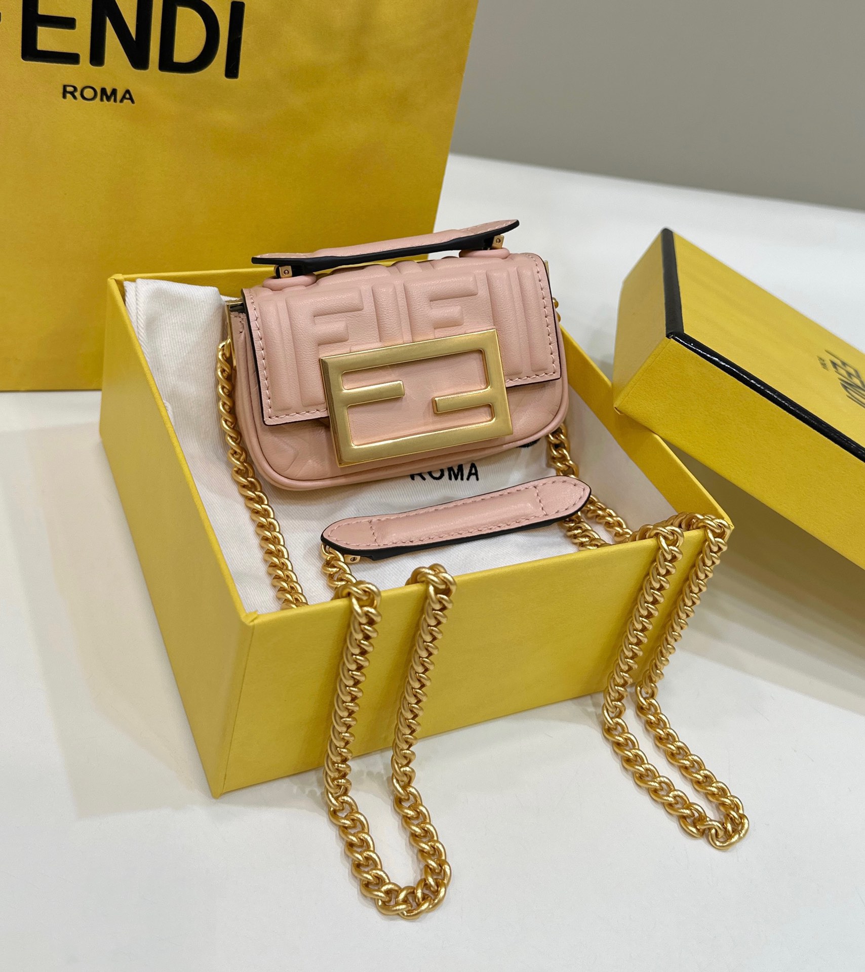 F**di nano baguette mini bag