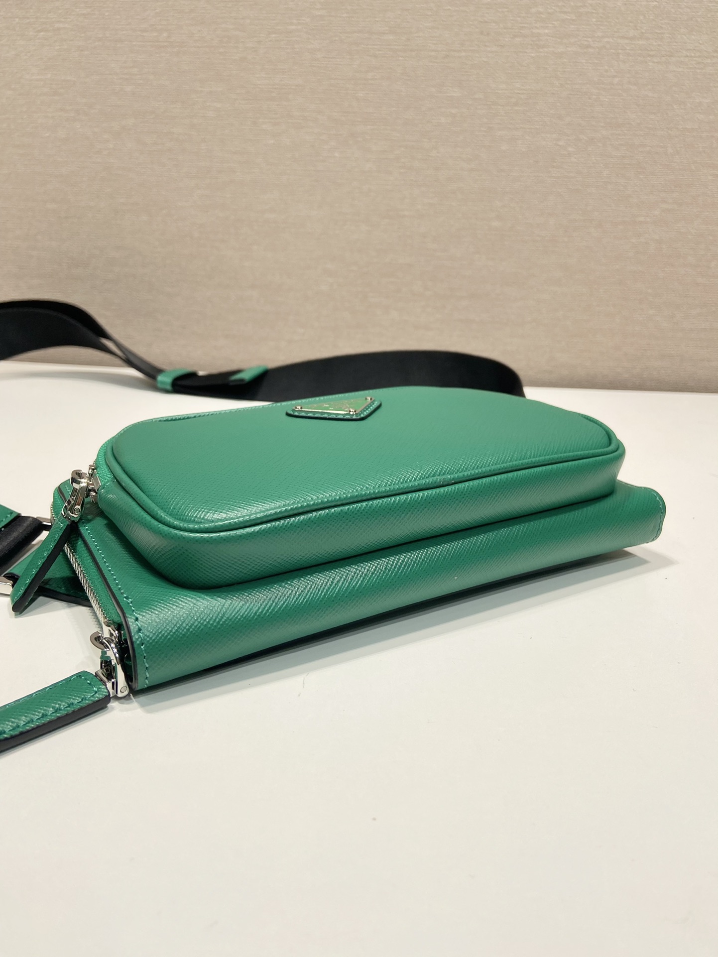 Pra*a saffiano leather belt bag