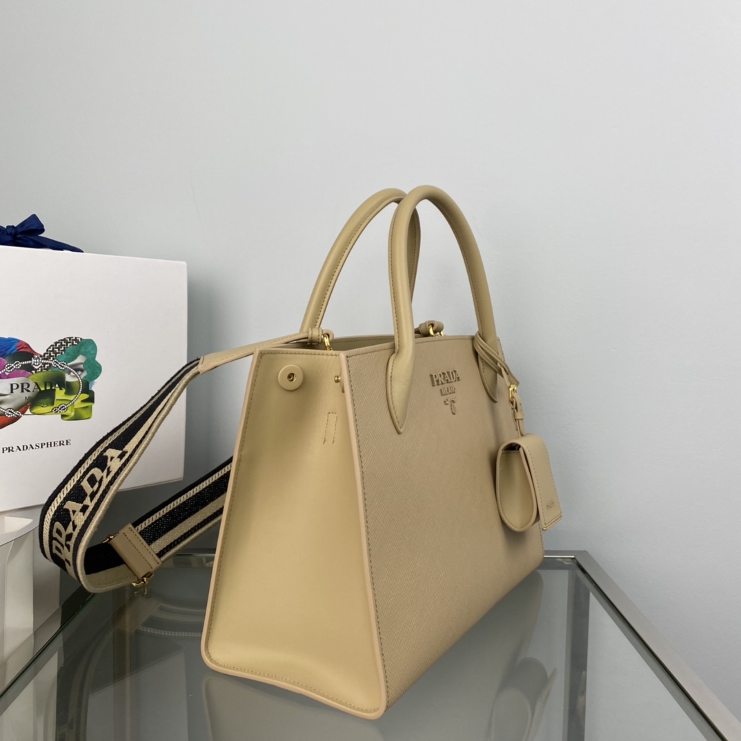 pra*a monoCh*0me medium saffiano bag