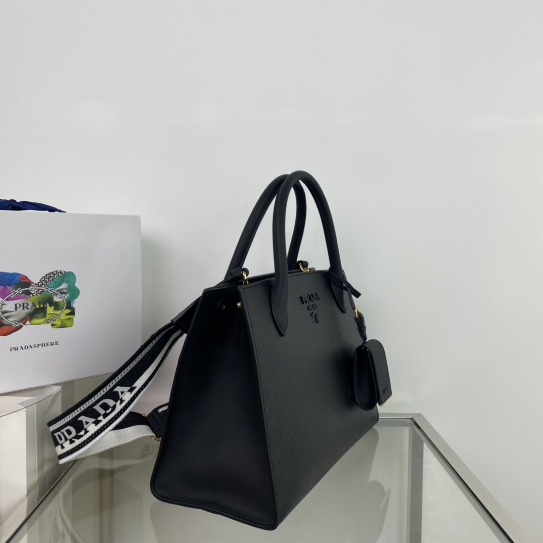 pra*a monoCh*0me medium saffiano bag