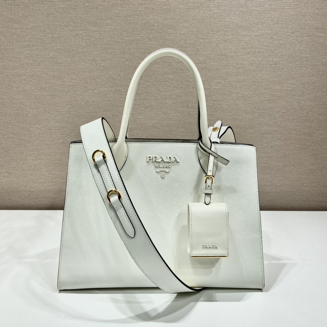 pra*a monoCh*0me medium saffiano bag