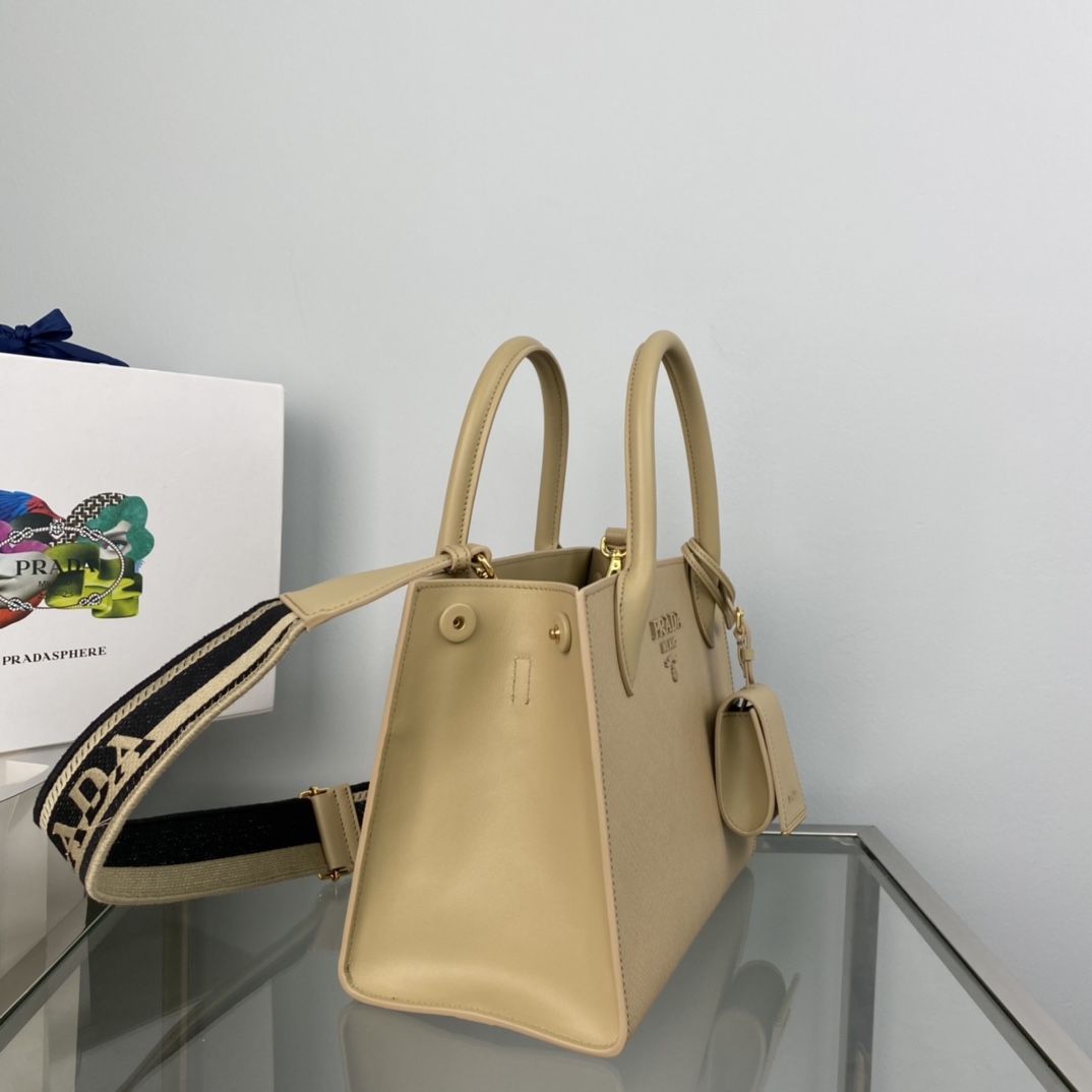 pra*a monoCh*0me small saffiano bag