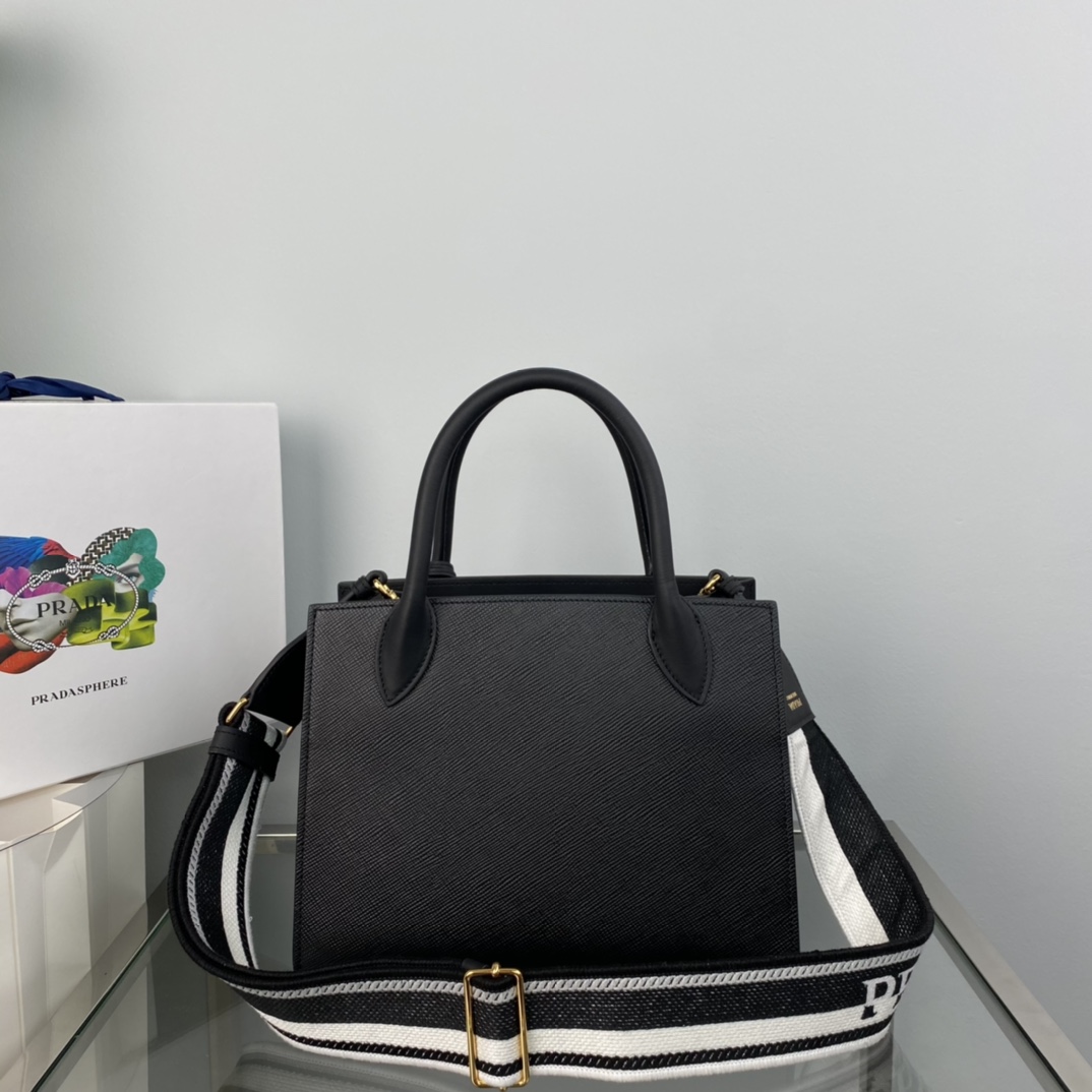 pra*a monoCh*0me small saffiano bag