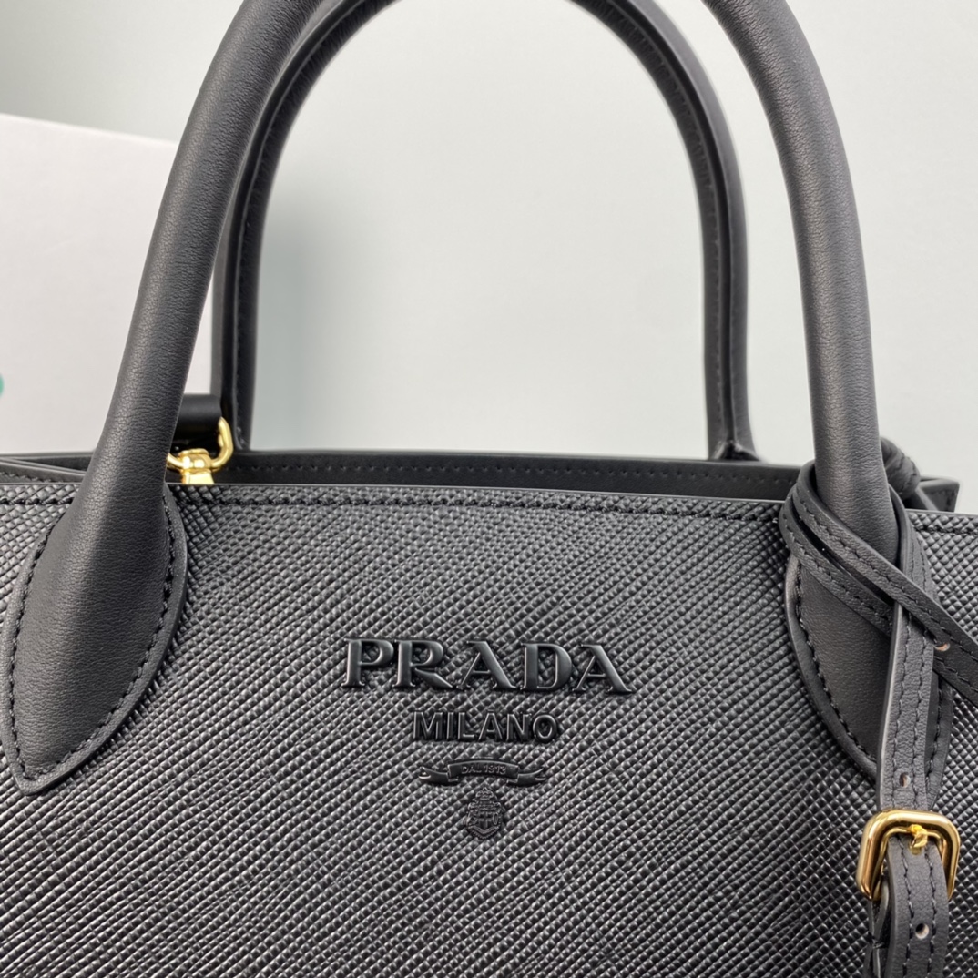 pra*a monoCh*0me small saffiano bag