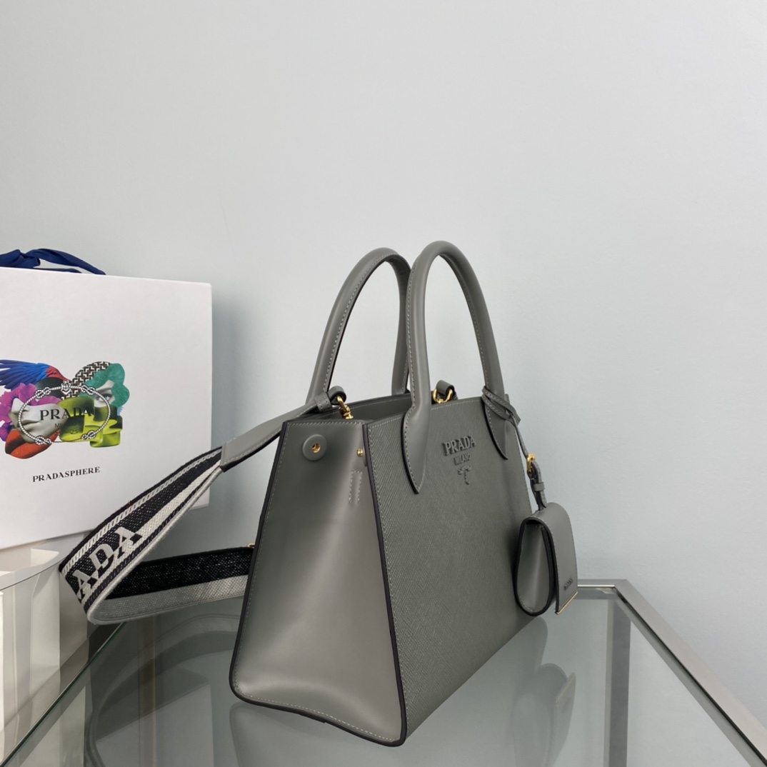 pra*a monoCh*0me small saffiano bag