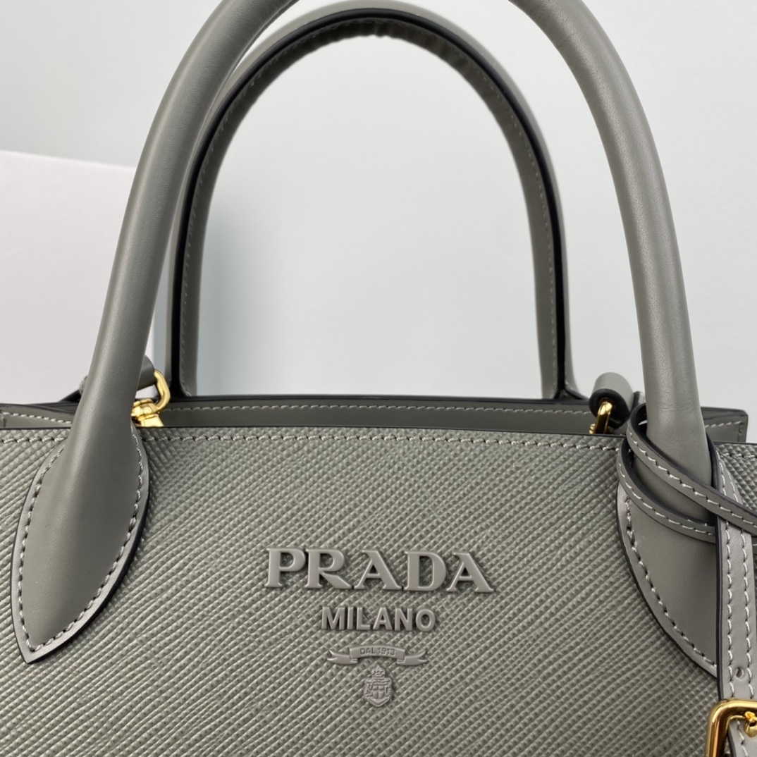 pra*a monoCh*0me small saffiano bag