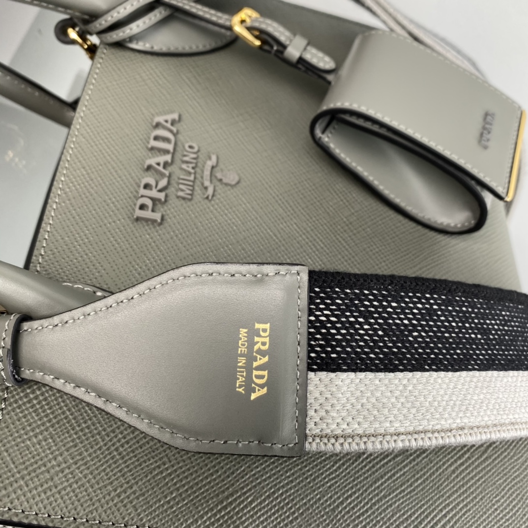 pra*a monoCh*0me small saffiano bag