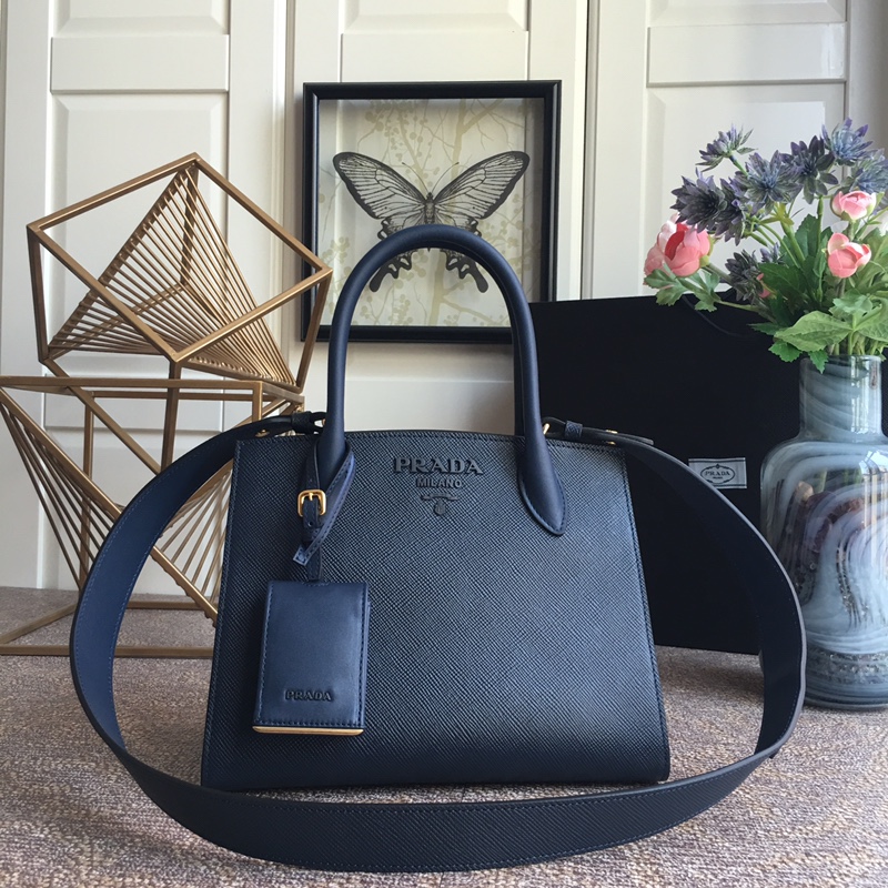 pra*a monoCh*0me small saffiano bag