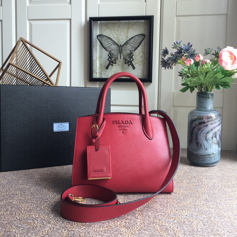 pra*a monoCh*0me small saffiano bag