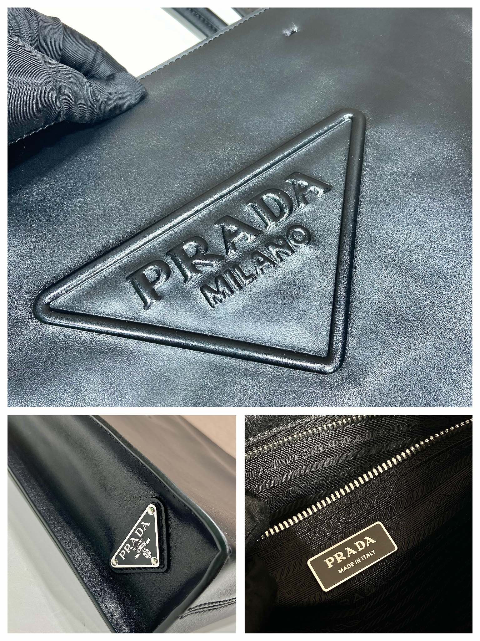 Pra*a leather tote bag