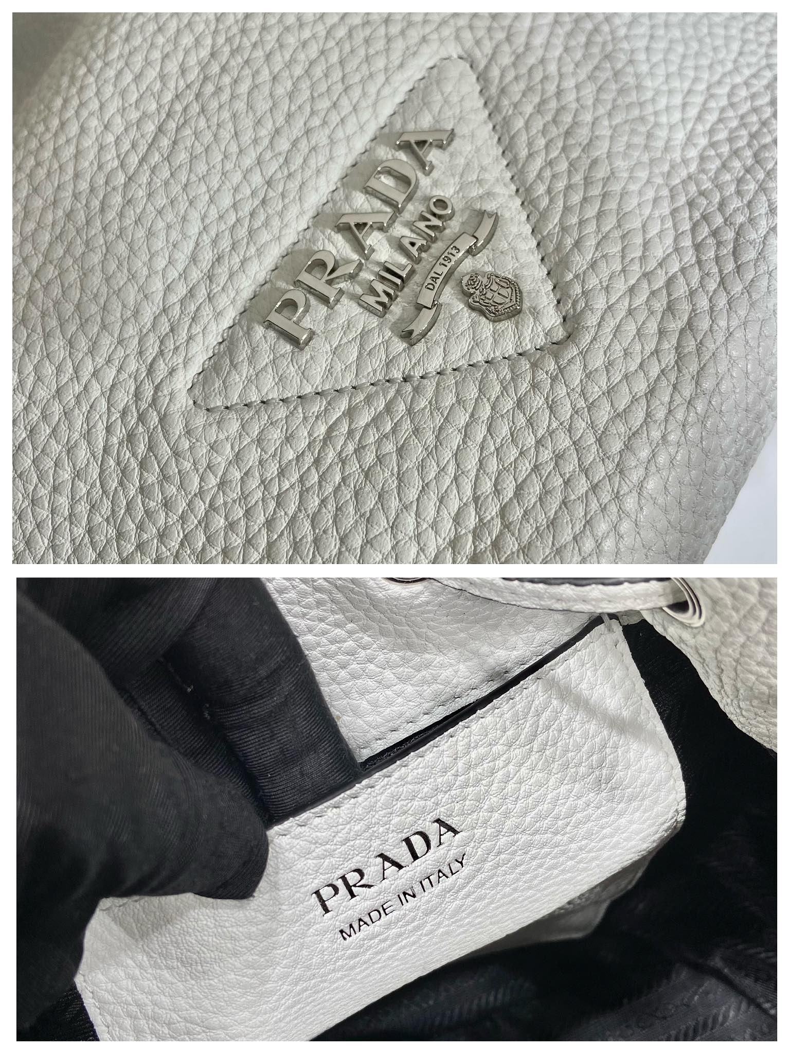 Pra*a leather bucket bag