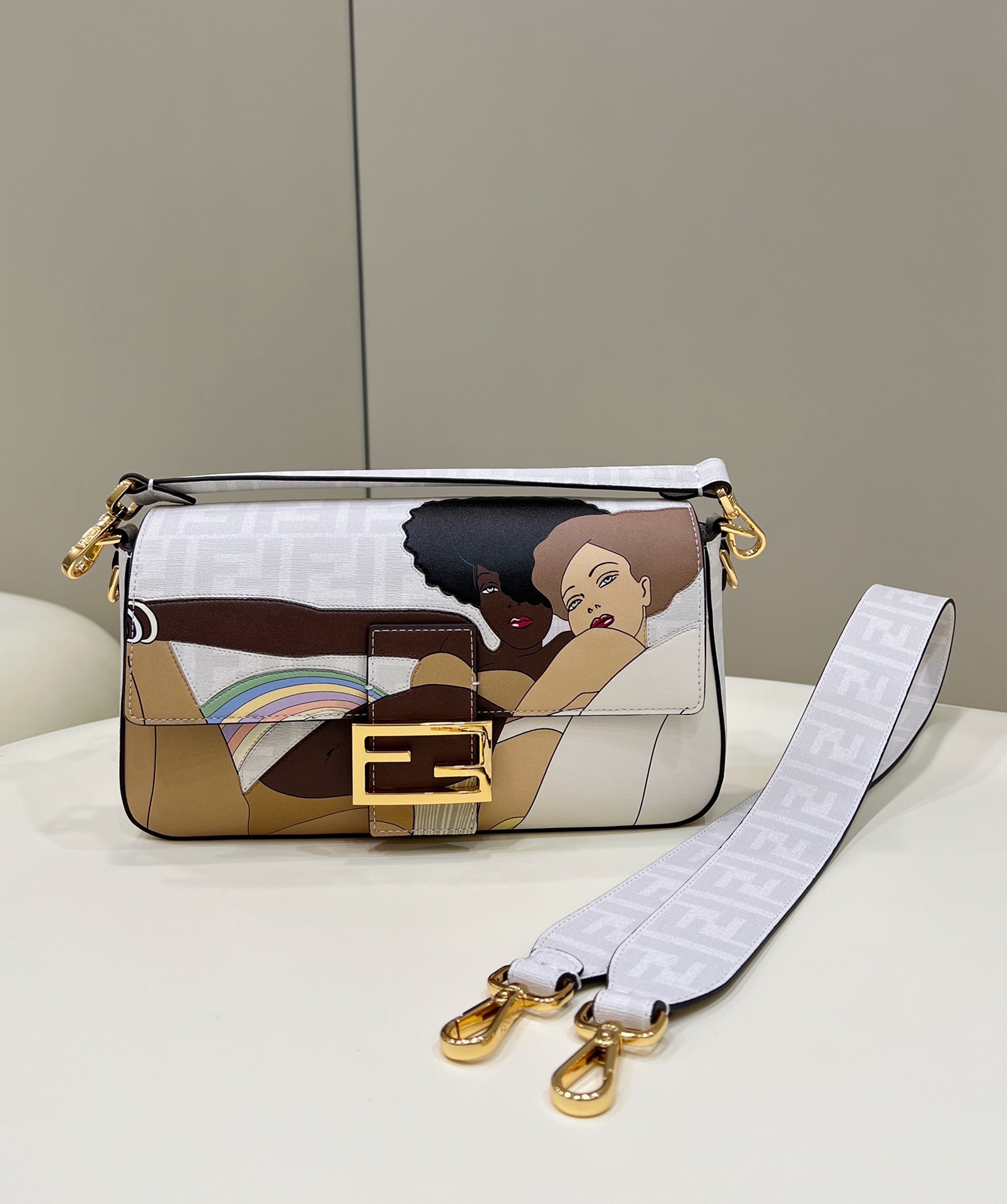 F**di baguette medium handbag