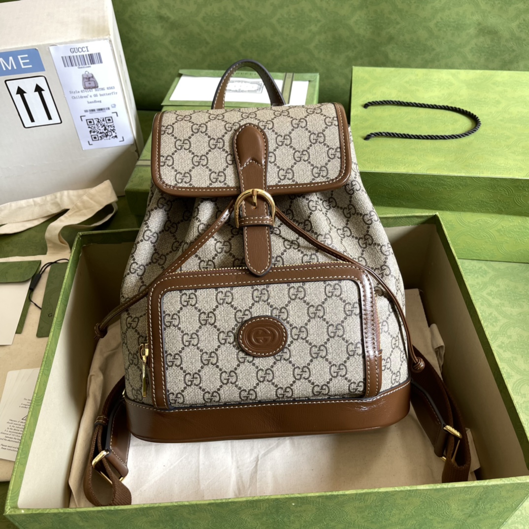 G*u*i backpack with interlocking g